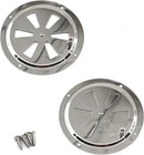 2 Pack BBQ Smoker Vent Covers, Adjustable Stainless Steel Air Vents Replacement Kit for Grills Ovens and Stoves, 12.5 cm