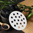 Round Iron Charcoal Grill Grate Replacement Heat Resistant Ventilated for Barbecue Camping Outdoor Picnic Silver 145 mm