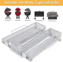 Cold Smoke Generator Stainless Steel Mesh Smoker Tray for BBQ Grills and Smokers, Silver 15 x 15 x 4 cm