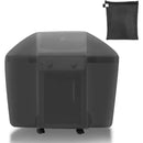 Waterproof 210D Oxford Grill Cover with PVC Coating, UV and Wind Resistant Protection for Outdoor BBQ Grills, Black, 190 x 71 x 117 cm