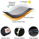 Waterproof 210D Oxford Grill Cover with PVC Coating, UV and Wind Resistant Protection for Outdoor BBQ Grills, Black, 190 x 71 x 117 cm