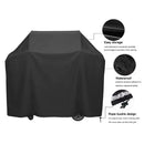 Waterproof 210D Oxford Grill Cover with PVC Coating, UV and Wind Resistant Protection for Outdoor BBQ Grills, Black, 190 x 71 x 117 cm