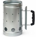 Charcoal Chimney Starter for Charcoal Grills, Galvanized Steel with Cool Touch Bakelite Handle, Outdoor BBQ, Grey, 15.8 x 15.8 x 27 cm