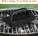 3 Pack Grill Cleaning Brush Set, Deep Cleaning PP Bristle Scrubber With Handle for Gas, Charcoal and Electric Grills, Black