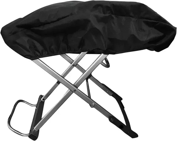 Compact Grill Cover Adjustable Elastic Hem 210D Oxford Fabric for Outdoor Gas Charcoal Grills Black 100 x 47 x 25 cm