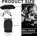 Compact Grill Cover Adjustable Elastic Hem 210D Oxford Fabric for Outdoor Gas Charcoal Grills Black 100 x 47 x 25 cm