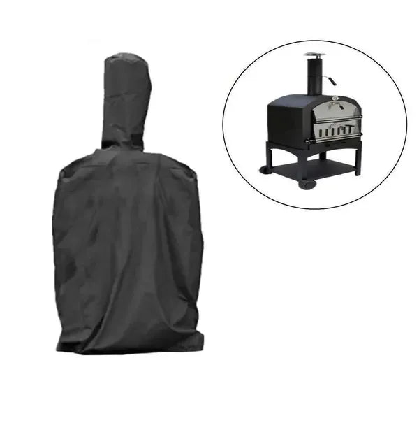 Pizza Oven Cover Waterproof Polyester Protective Cover for Outdoor Wood Fired and Charcoal Pizza Ovens Black 170 x 65 x 55 cm