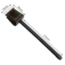 2 Pack Grill Brush and Scraper Set, Lightweight Double Sided 3-in-1 Plastic BBQ Cleaning Brush for Gas and Charcoal Grills