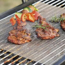 6 Pack Reusable Non-Stick Heat Resistant BBQ Grill Mesh Mats for Gas Charcoal Grills Oven Camping Outdoor Cooking, Silver 30 x 40 cm