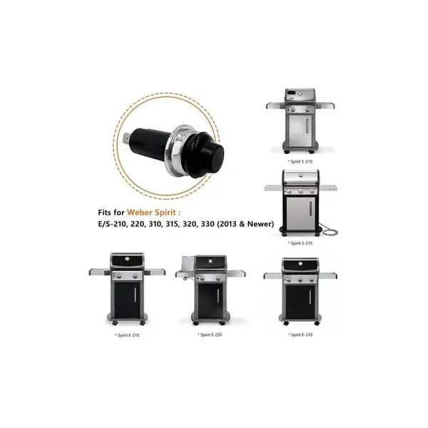 1 Pack Ignition Switch Replacement for Weber Spirit E and S Series GS4 Gas Grills, for Gas Grill Repair and Outdoor BBQ Maintenance, Black