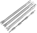 4 Piece Stainless Steel Gas Grill Burner Tube Set with 3 Burners and Crossover Tube for Weber Spirit 300 Series, 46 cm, Silver
