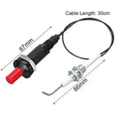 2 Pack Universal BBQ Grill Igniter Kit With Ceramic Spark Plug Cable Push Button for Propane and Natural Gas Grills