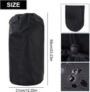 Waterproof Propane Gas Tank Cover with Drawstring, Dustproof Polyester Protection for Outdoor BBQ and Camping Cylinders, Black, 31 x 59 cm