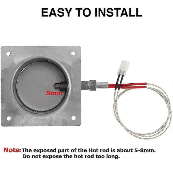 Pellet Grill Igniter Hot Rod Replacement for Traeger, Camp Chef and Pit Boss BBQ Grills, for Reliable Grill Repairs, 120V, 10 x 96 mm
