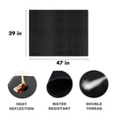 Fireproof Waterproof BBQ Grill Mat, Grease-Resistant Floor Protector for Gas Grills, Patios, Decks and Backyards, Black, 99 x 119 cm