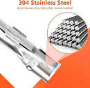 Grill Burner Replacement Set for Weber Spirit 300 Series, 304 Stainless Steel, Front Control Models, Silver