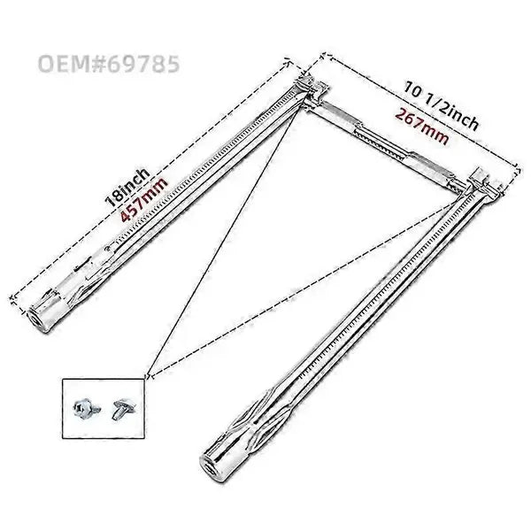 Grill Burner Tube Replacement Stainless Steel Even Heating for Weber Spirit E 210 E 220 S 210 S 220 Silver