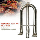 U Shaped Gas Grill Burner Tube Stainless Steel Adjustable Universal Replacement for Gas Grills Silver