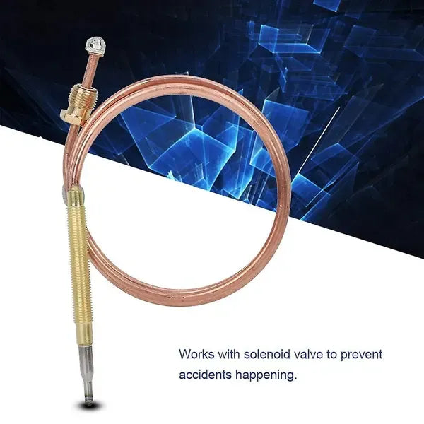 Universal 900 mm Thermocouple Replacement Cable with Gas Valve Nut for BBQ Grills, Gas Stoves and Outdoor Heaters