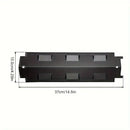 3 Pack Gas Grill Heat Plate Set, Porcelain Steel Burner Cover Replacement for Char-Broil and Kenmore Grills, 37 cm