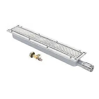Infrared Grill Side Burner, 41 cm Gas Oven Burner for BBQ Grills, for Gas Grill Repair and Outdoor BBQ Maintenance, Silver