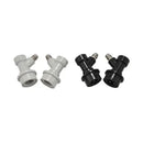 4 Pack MFL Ball Lock Disconnects for Gas and Liquid Keg Lines, 1/4 Inch Quick Connect Fittings, Black and White