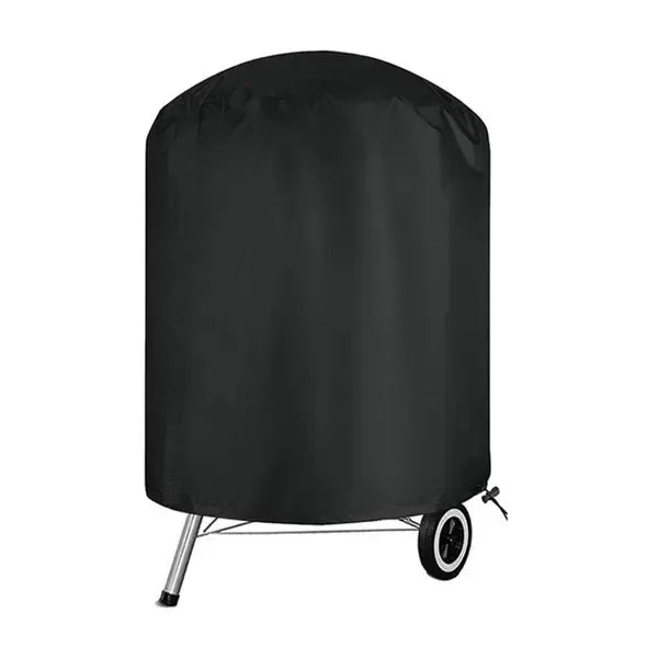 Round Grill Cover 210D Oxford Fabric Waterproof Tear Resistant UV Resistant for Outdoor BBQ Grills 62 x 105 cm