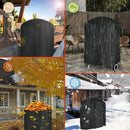 Round Grill Cover 210D Oxford Fabric Waterproof Tear Resistant UV Resistant for Outdoor BBQ Grills 62 x 105 cm