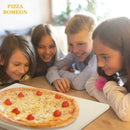 Pizza Stone Set with Food-Grade Cordierite Baking Stone and Natural Wood Peel for Ovens, Gas Grills and Home Pizza Baking