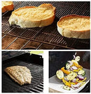 5 Pack Grill Mesh Mats, Reusable Cuttable Non-Stick PTFE Coated Fiberglass for BBQ, Camping and Picnic, Black 40 x 33 cm