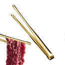 Cooking Tweezers Heat Resistant Stainless Steel Non-Stick Food Tongs for Kitchen and Grill 30 cm Gold