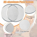 3 Pack Aluminum Pizza Pans With Mesh Bottom for Oven Grill and Home Kitchen, Round, for Home Cooking, Baking and Food Preparation, 33 cm