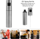 100 mL Stainless Steel Oil Spray Bottle, BPA-Free Fine Mist Oil Dispenser for Cooking, Grilling, Salads and Air Fryer Use