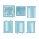49 Hole Plastic Kebab Maker Box with Skewer Press for Meat, Fruit and Vegetables, Home Kitchen and Outdoor BBQ, Blue