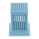 49 Hole Plastic Kebab Maker Box with Skewer Press for Meat, Fruit and Vegetables, Home Kitchen and Outdoor BBQ, Blue