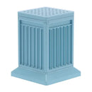 49 Hole Plastic Kebab Maker Box with Skewer Press for Meat, Fruit and Vegetables, Home Kitchen and Outdoor BBQ, Blue