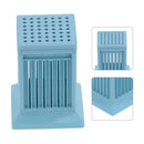 49 Hole Plastic Kebab Maker Box with Skewer Press for Meat, Fruit and Vegetables, Home Kitchen and Outdoor BBQ, Blue
