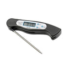 Digital Meat Thermometer With Foldable Probe LCD Display for Cooking Grilling Baking Milk Bath Water Black
