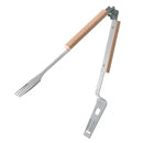 4-in-1 Grill Multitool Folding Stainless Steel BBQ Spatula Fork Tongs Bottle Opener for Camping and Outdoor Grilling