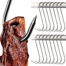 15 Pack Stainless Steel Smoking Hooks, Sharp Meat and Fish Hooks for Home Smoking, BBQ, Butchery and Food Preparation, 15 cm