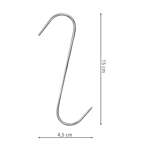 15 Pack Stainless Steel Smoking Hooks, Sharp Meat and Fish Hooks for Home Smoking, BBQ, Butchery and Food Preparation, 15 cm