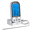 Wireless Digital Grill Thermometer with LCD Display and Dual Probes for BBQ, Kitchen Cooking and 8 Meat Presets, Black