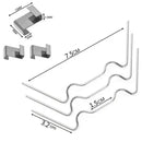 100 Pack Stainless Steel Greenhouse Glass Clips, W and Z Type Clamps for Polycarbonate and Plexiglass Panels, for Secure Panel Fixing