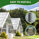100 Pack Stainless Steel Greenhouse Glass Clips, W and Z Type Clamps for Polycarbonate and Plexiglass Panels, for Secure Panel Fixing