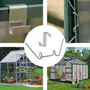 100 Pack Stainless Steel Greenhouse Glass Clips, W and Z Type Clamps for Polycarbonate and Plexiglass Panels, for Secure Panel Fixing
