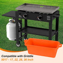 2 Pack Reusable Silicone Grease Cup Liners, Heat Resistant Drip Tray Inserts for 17, 22, 28 and 36 Inch Griddles, Orange