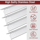 4 Pack Universal Stainless Steel Grill Heat Plates, Flavorizer Bar Replacements for Most Gas Grills, Silver, 38 x 10 cm