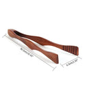 Wood Food Tongs Wooden Serving Clamp for Grill Bread Dessert Pastry Kitchen Use, for Home Cooking, Baking and Food Preparation, 26.5 cm