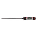 Digital Food Thermometer with Stainless Steel Probe for BBQ Meat, Baking, Coffee, Baby Food and Bath Water, Black
