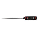 Digital Food Thermometer with Stainless Steel Probe for BBQ Meat, Baking, Coffee, Baby Food and Bath Water, Black